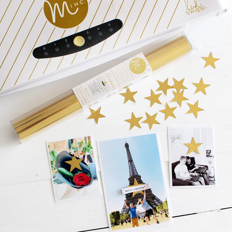 Heidi Swapp Minc Reactive Foil Champagne 12 x 120-inch Roll, Compatible with Minc Foiling and Laminator Machine, for scrapbooking, Cardmaking, Journaling, Planners, and More - Image 4